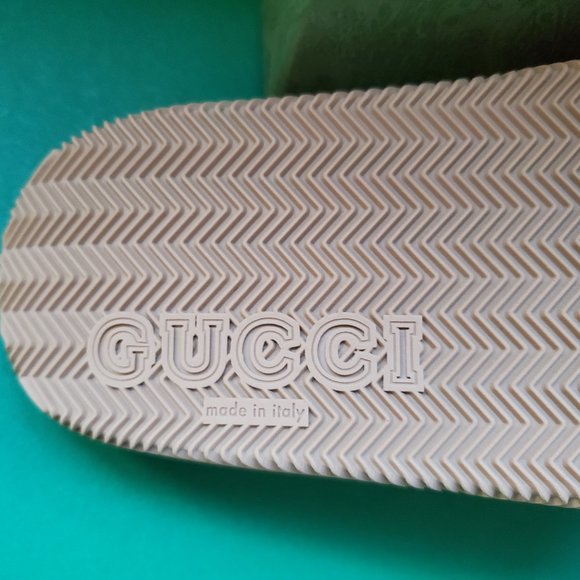 NIB Gucci Pursuit interlocking G web rubber slides sandals IT 38/ US 8 - Picture 6 of 7